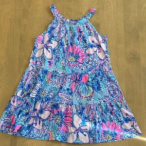 Lilly Pulitzer Vibrant Blue and Pink Floral Dress